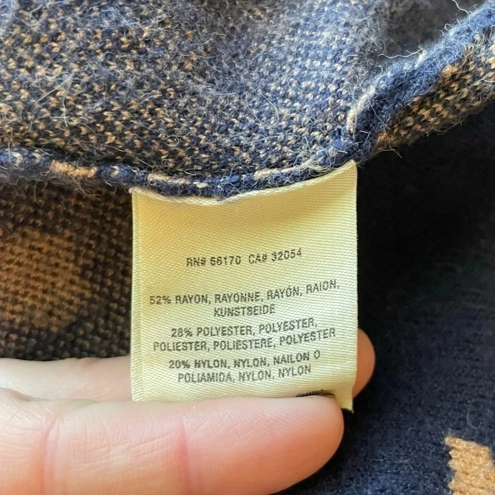 Anthropologie Dress Womens XS Maeve Sweater Animal Print Warm Scoop Back Y2K - Picture 15 of 15